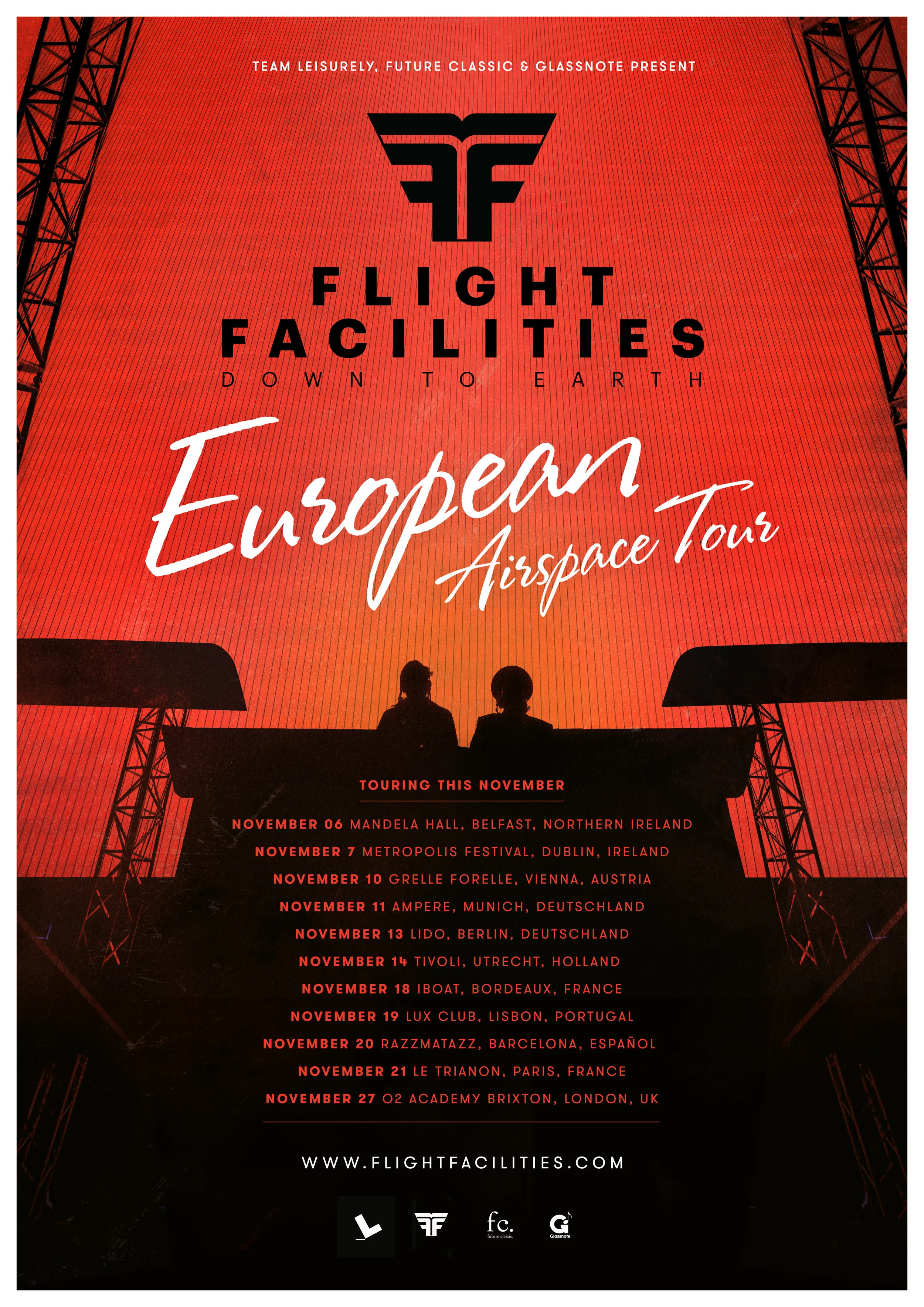 Commissioned image for Flight Facilities European tour poster.