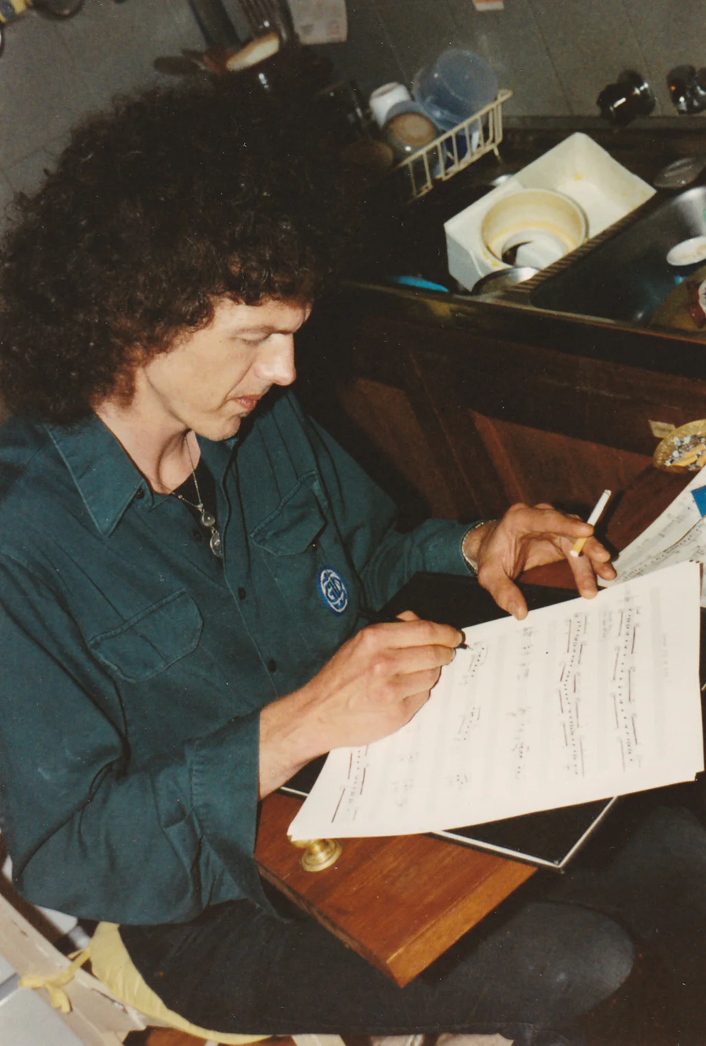 Writing "Rain" Vic Grove kitchen