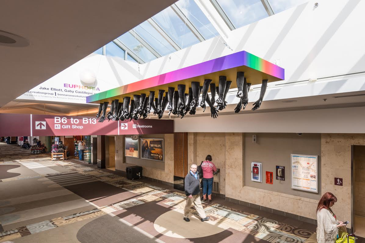 Euphoria - Installed at the Studio615 Bonnaroo Works Fund Skylight Exhibit at Nashville International Airport (BNA) 3'x15'x3'
