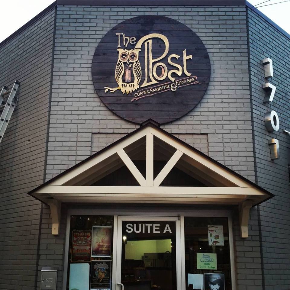 The Post Coffee, Smoothie & Juice Bar East Nashville, Tn Charred cedar, steel and copper accents