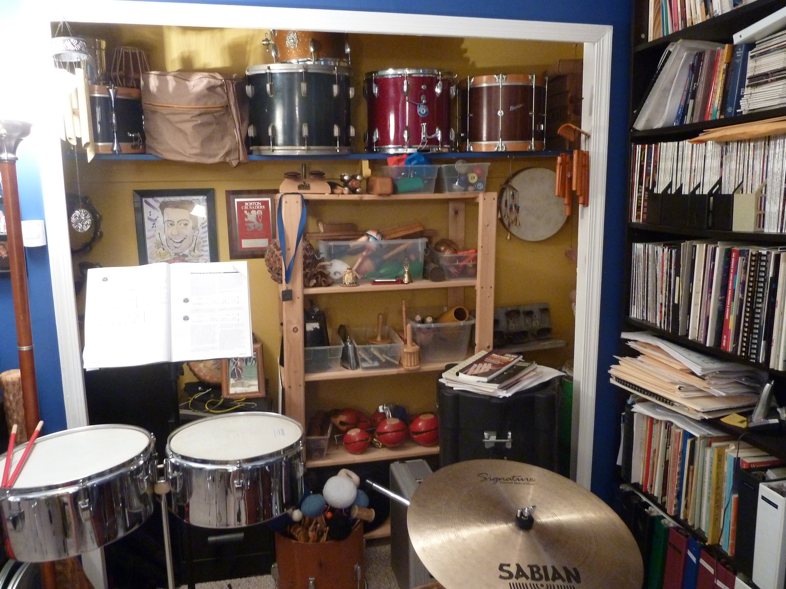  Wide assortment of accessory percussion-tambourines, castanets, triangles, cymbals, etc (many not pictured) 