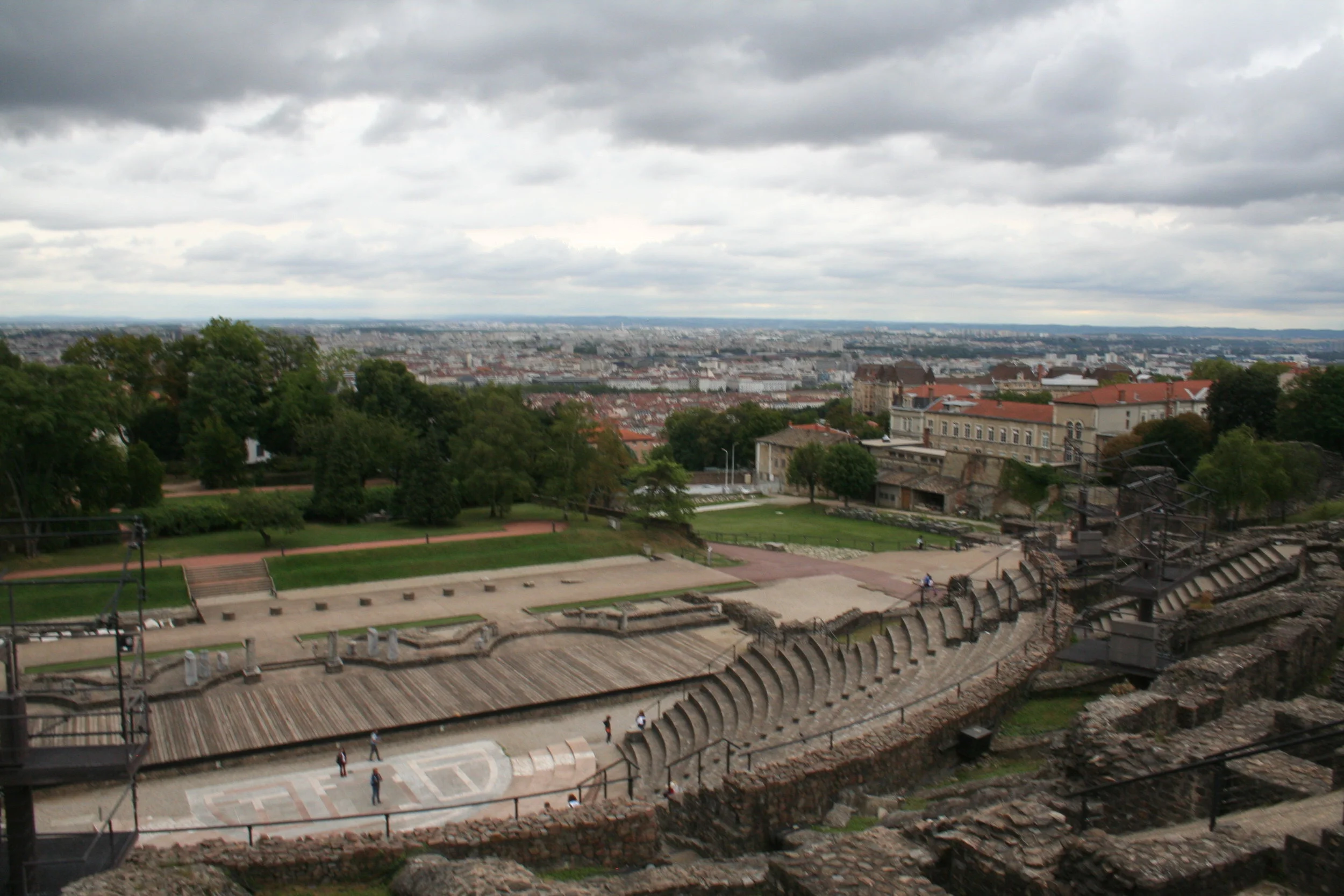  Ancient Roma ruins in Fourviere, near the Basillica. 