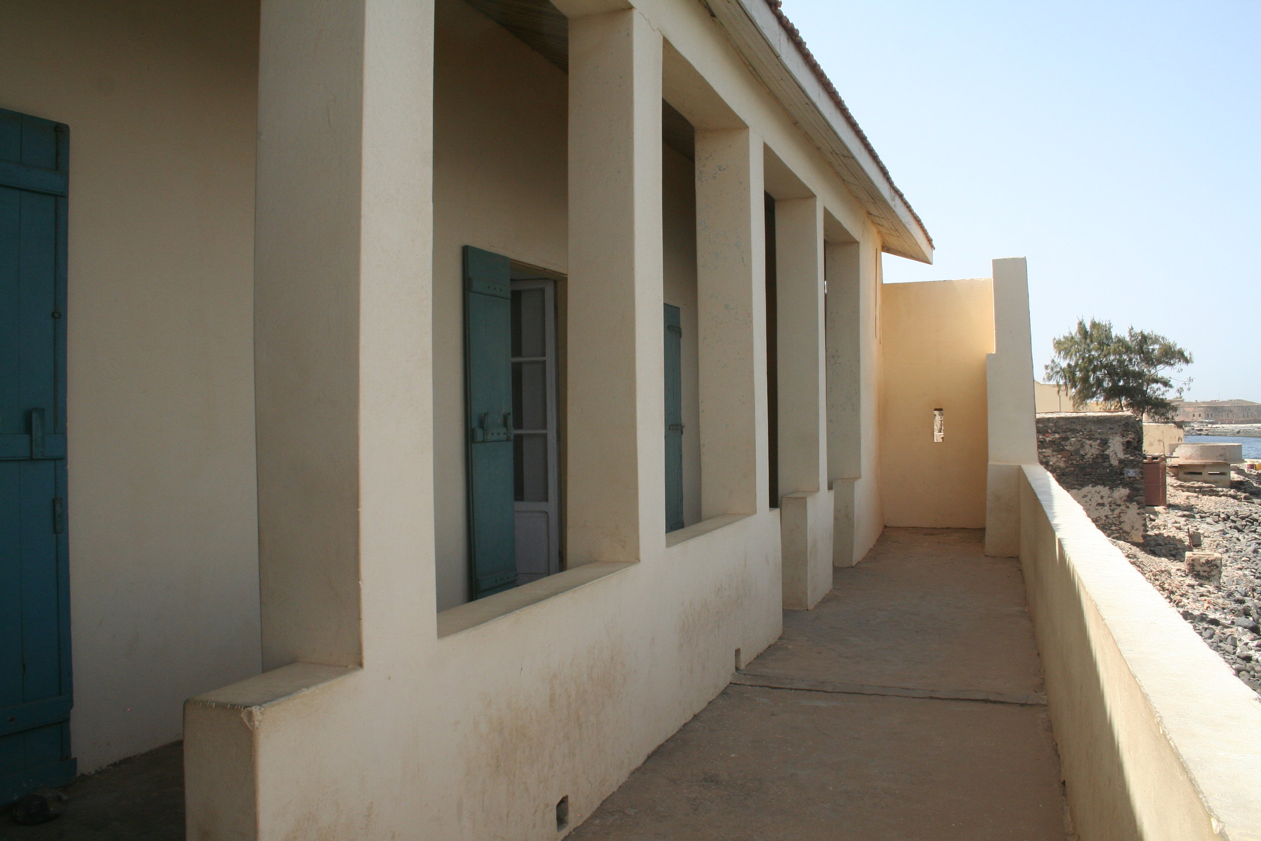 The resiential terrace on the second floor of the House of Slaves