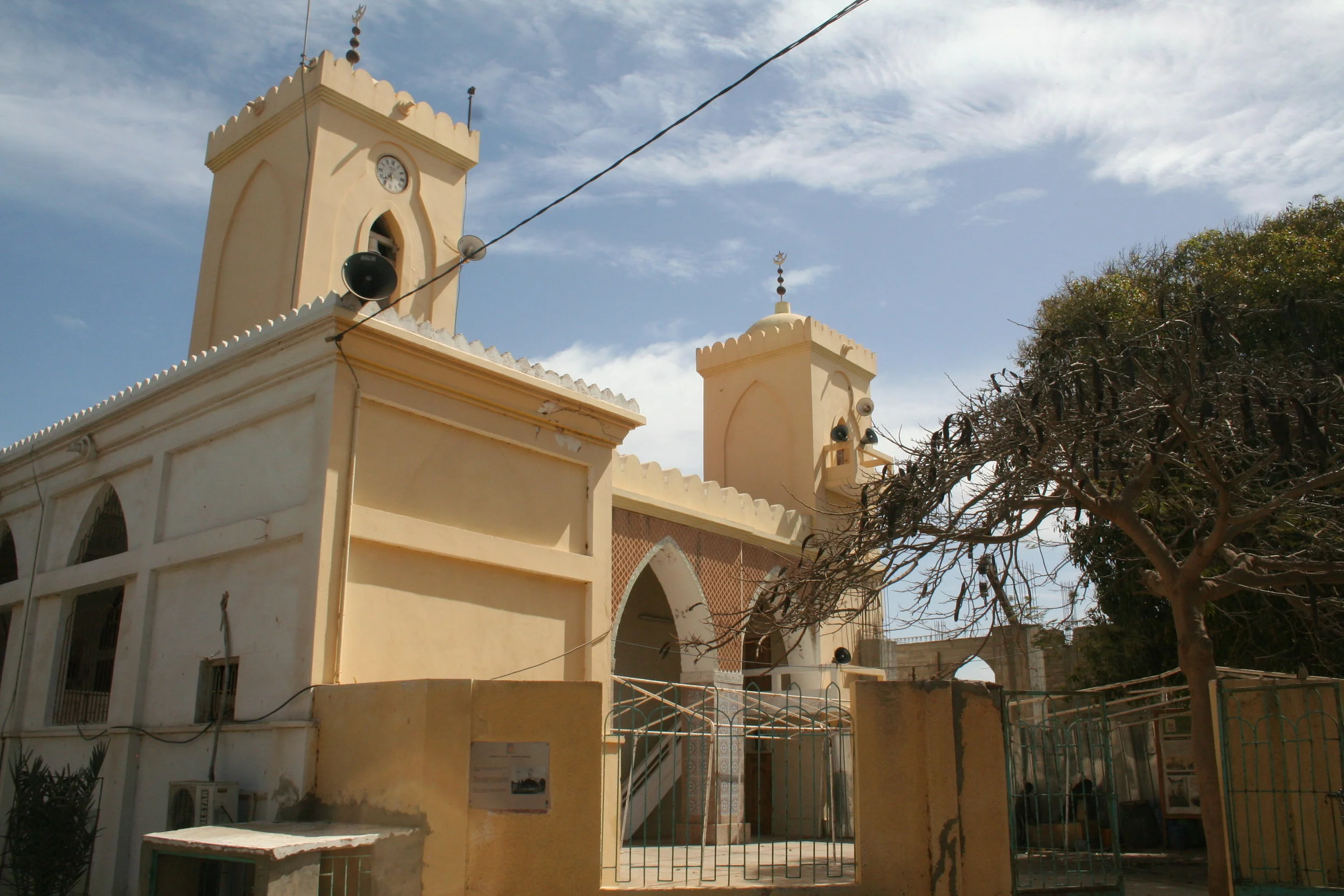  The Grand Mosque, on the northern part of the island, was built by the French Government in response to the growing Muslim population.  That explains why it looks more like a church, without the traditional Muslim minarets, and has a clock in one of