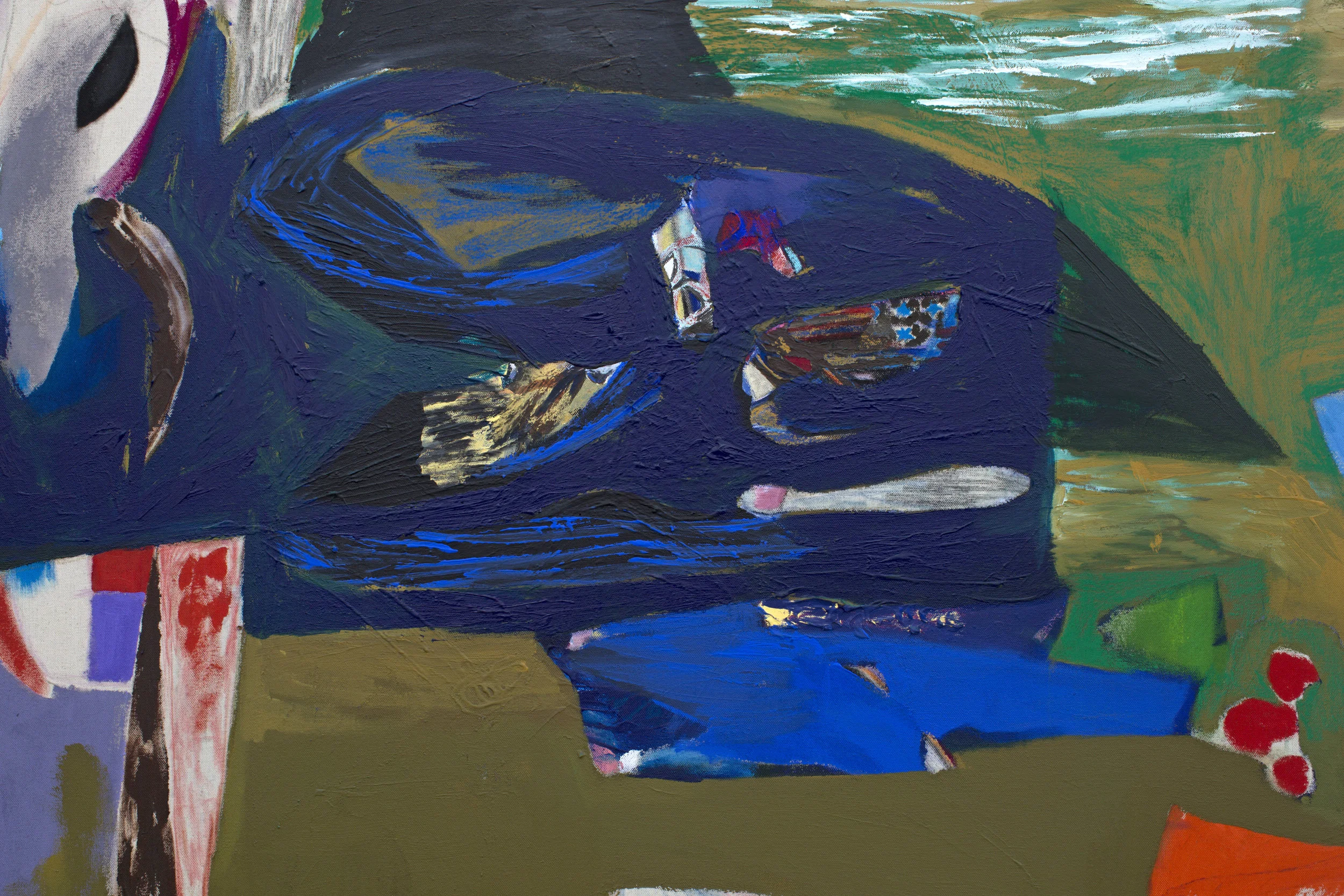 A routine, acrylic on canvas, 120 x 140 cm / 47 x 55 in, 2017.