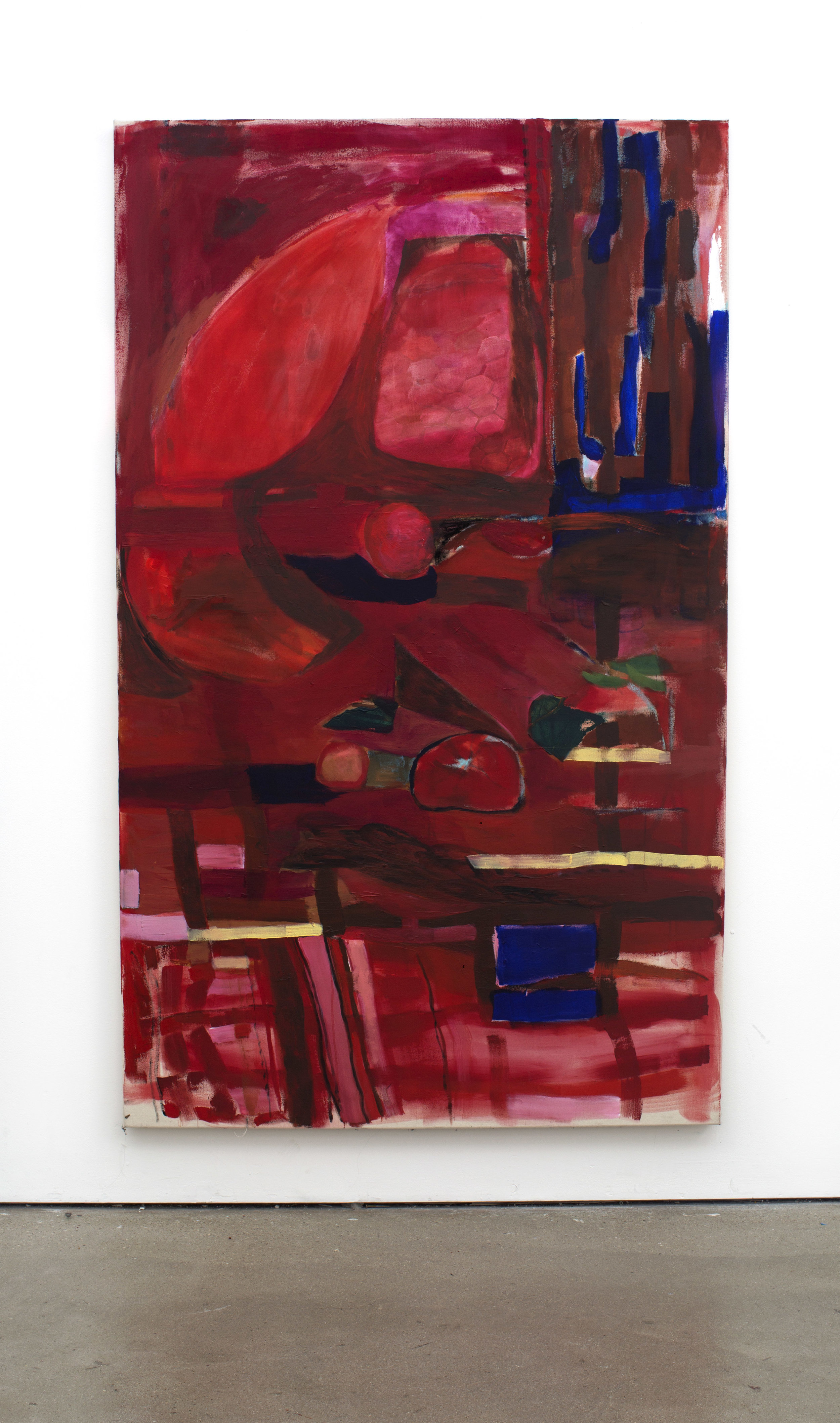  Red, acrylic on canvas, 170 x 120 cm/ 67 X 47 in, 2017. 