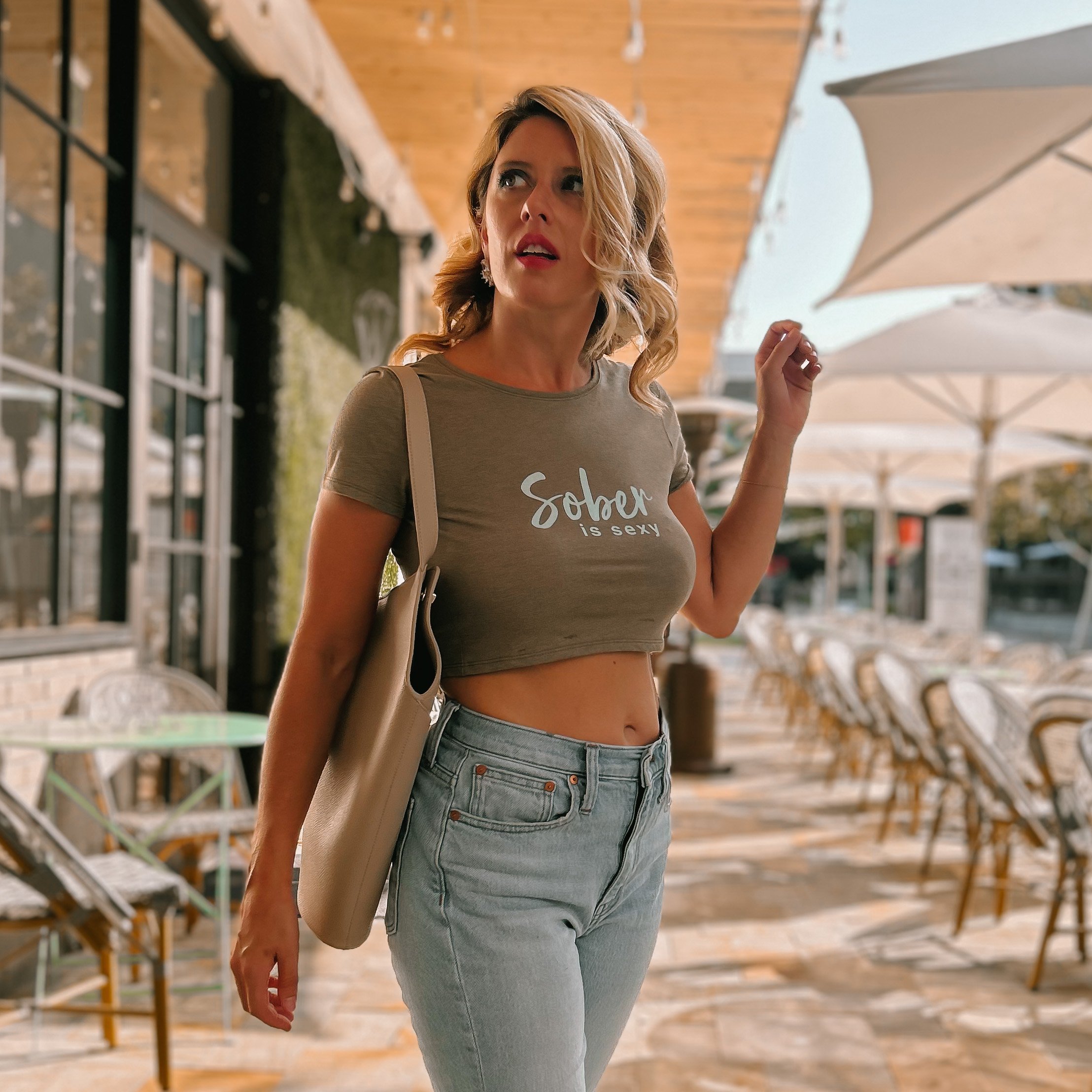 Three Heel Clicks - The New SOBER IS SEXY Cropped Tee Drops Today