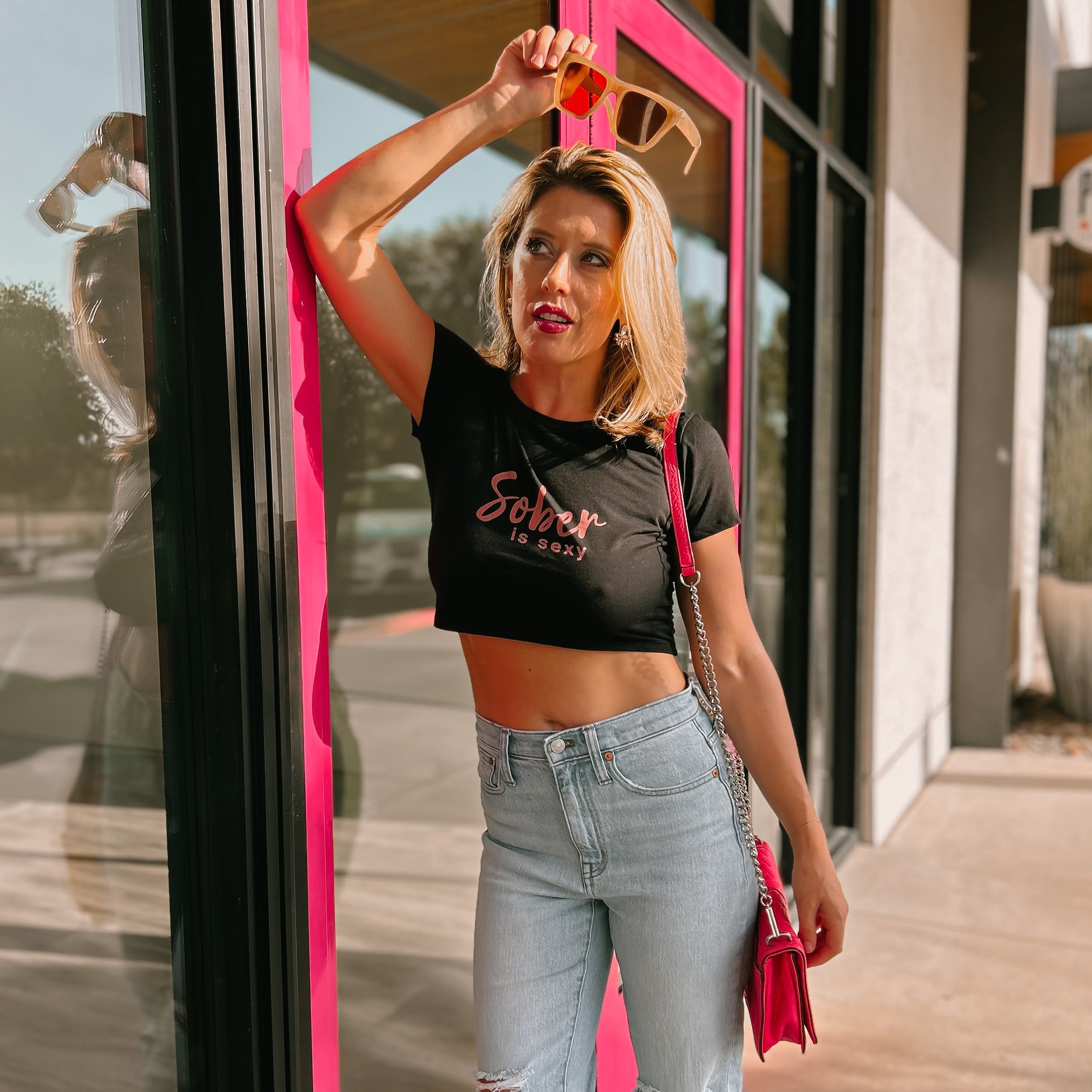 Three Heel Clicks - The New SOBER IS SEXY Cropped Tee Drops Today