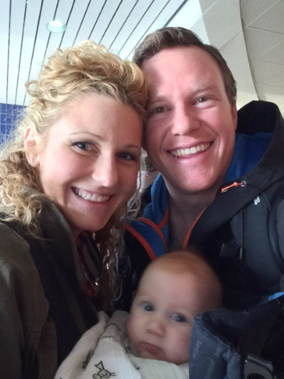  Our first airport family selfie!