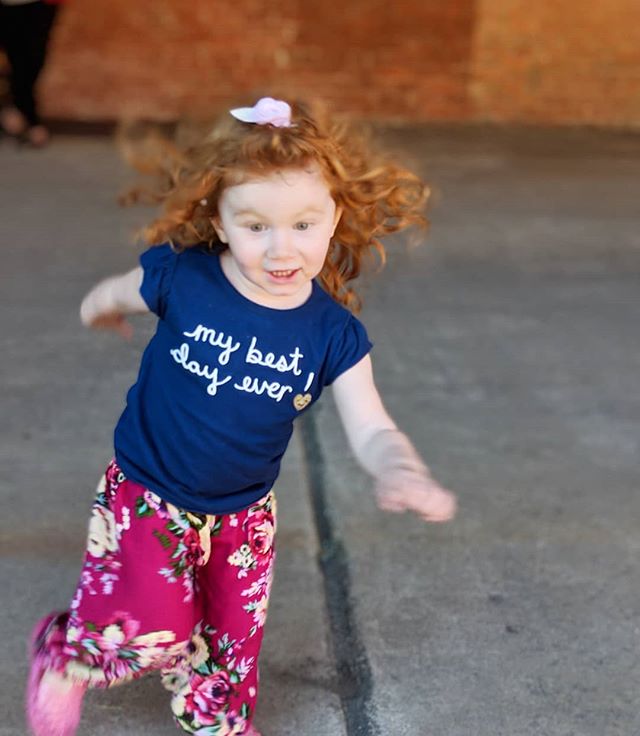 HAPPY!! #happy #running #joy #redhairdontcare #toddlerlife #bestdayever #pants