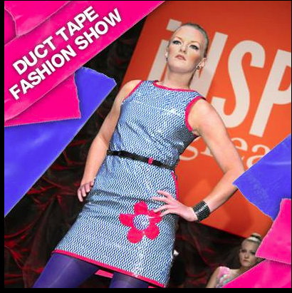 Created this dress for client out of 3M Scotch Brand duct tape for fashion show in Las Vegas