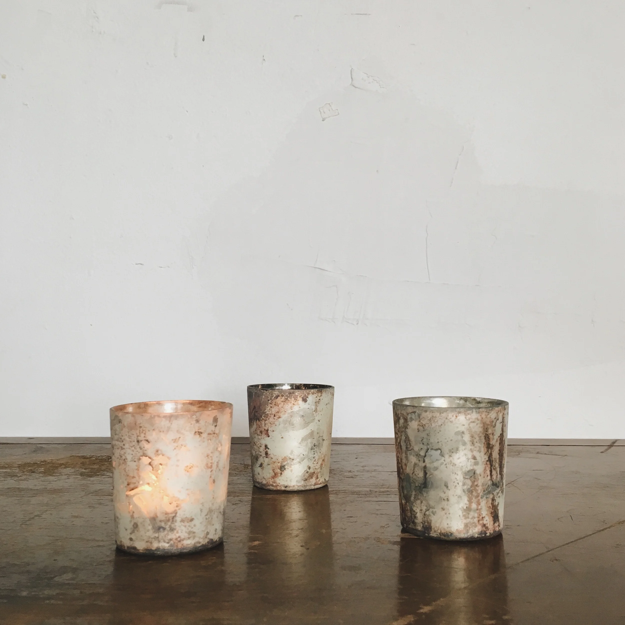  Marbled glass votives (55) - 2.5 x 3" 