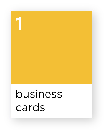 Business card pricing and information