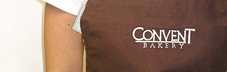 Nice embroidery example, done for Convent Bakery aprons!