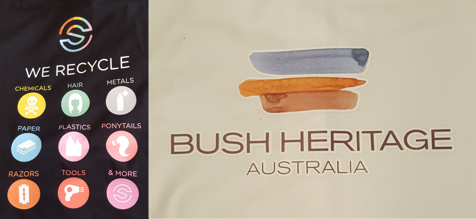 These two jobs WEre done for SUSTAINABLE SALONS AND BUSH HERITAGE, both using digital transfer technology.