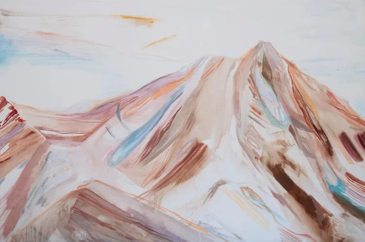 'The Sun Still Rises' Oil and Acrylic on Canvas, 2024, 40x60'',  Available, Inquire via Email
