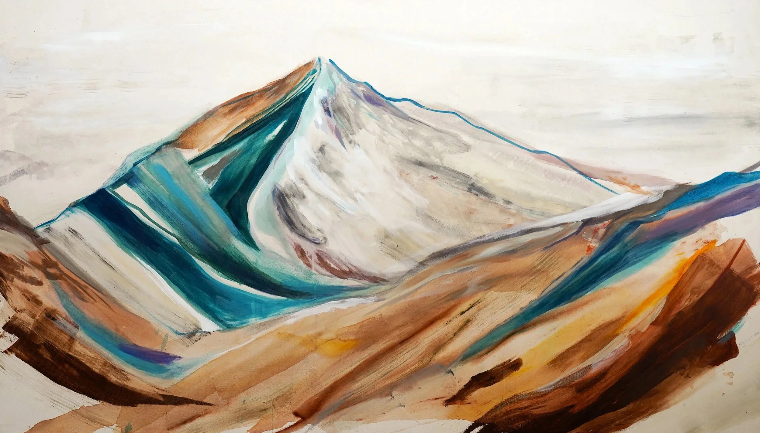 'Stripe' Oil and Acrylic on Canvas, 2021, 50x72''  Sold