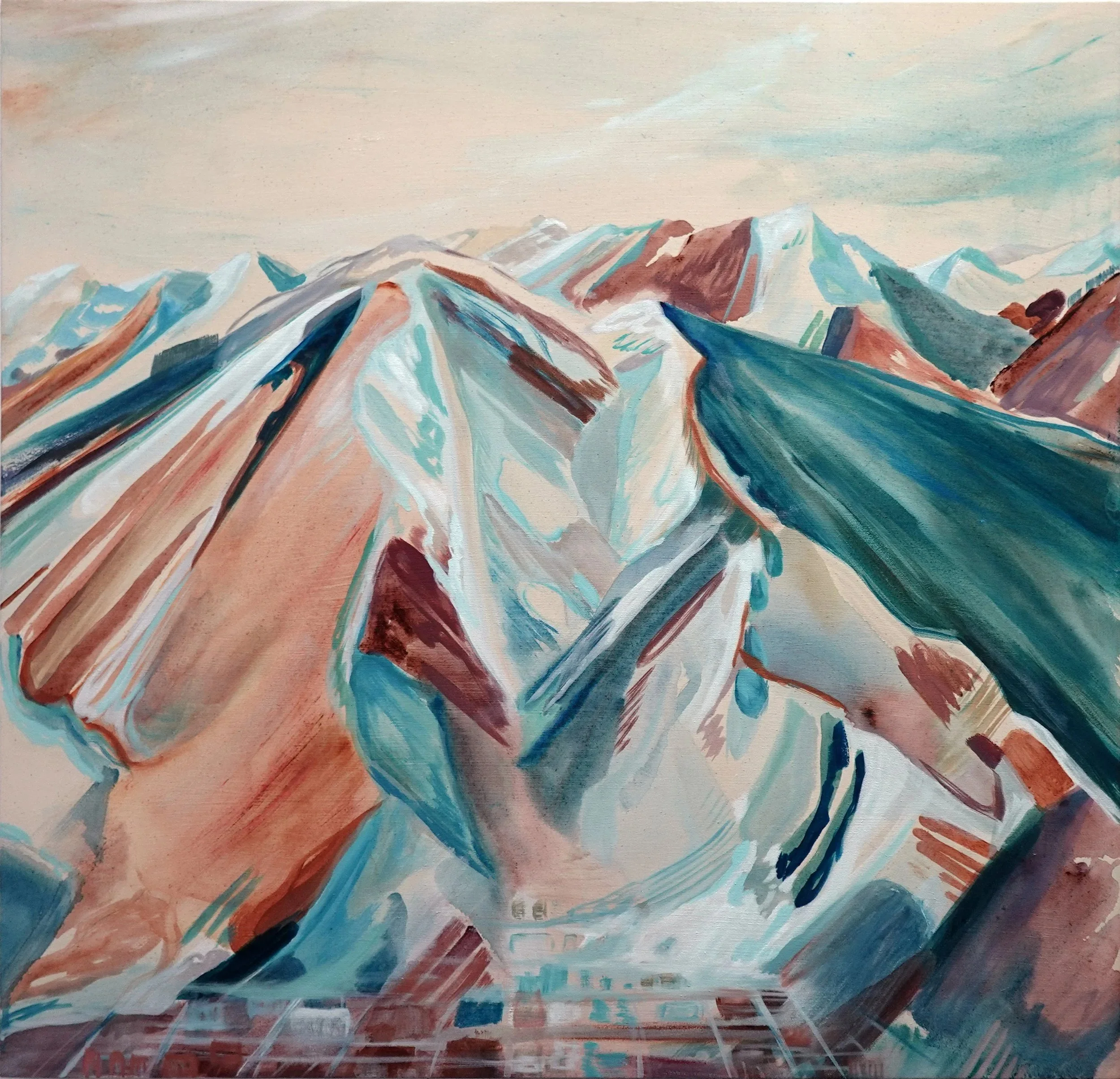Ajax Gondy Oil and Acrylic on Canvas, 2025, 40x40'',  Sold