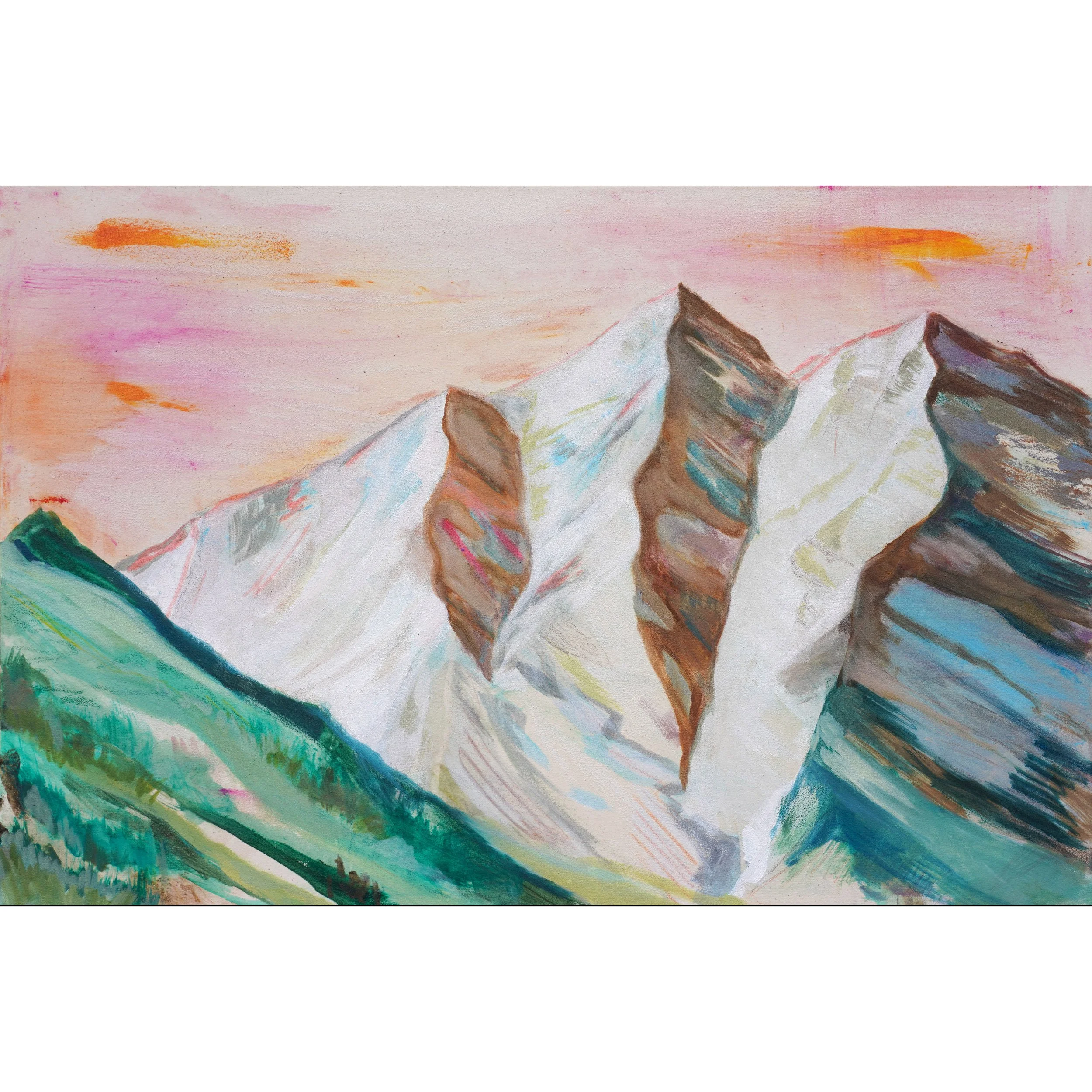 'Three Bells'  Acrylic on Canvas, 2026, 24x36'' Sold