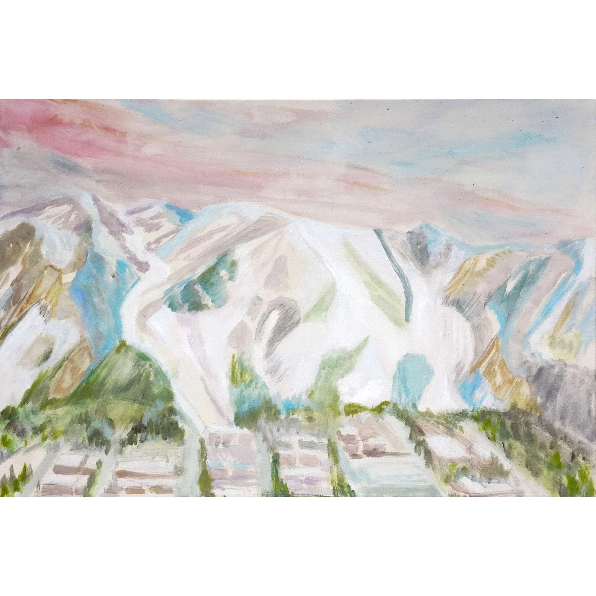 'Ajax Town'  Acrylic on Canvas, 2026, 24x36'' Sold