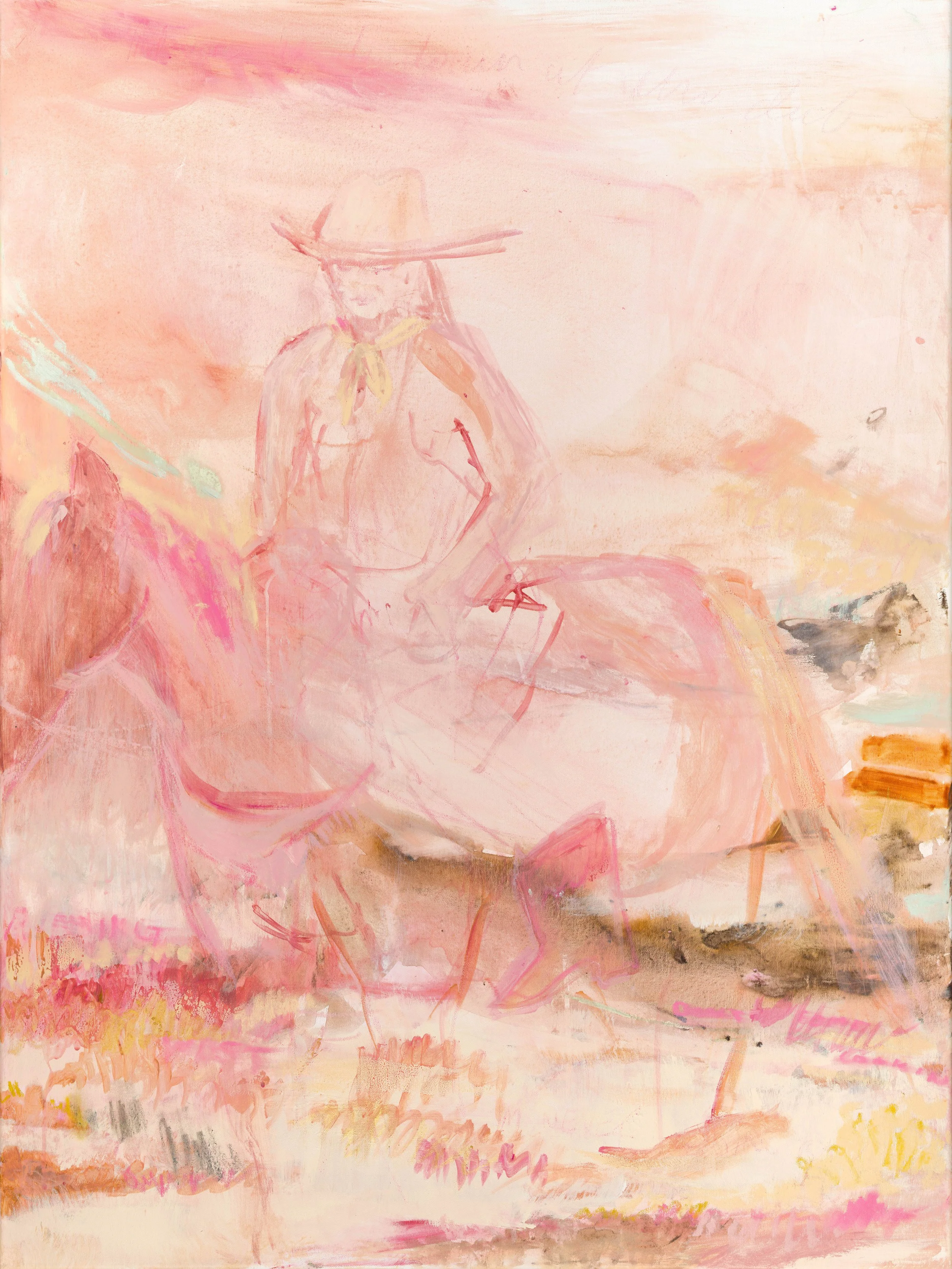 'Hey Cowgirl'
Acrylic, Mixed Media on Canvas,
48x36'' 
2026,
Available