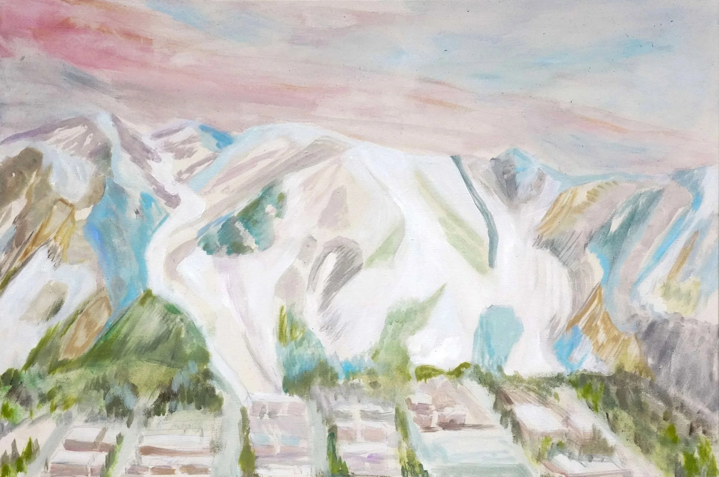 'Ajax Town' Acrylic on Canvas, 2026, 24x36''  Sold