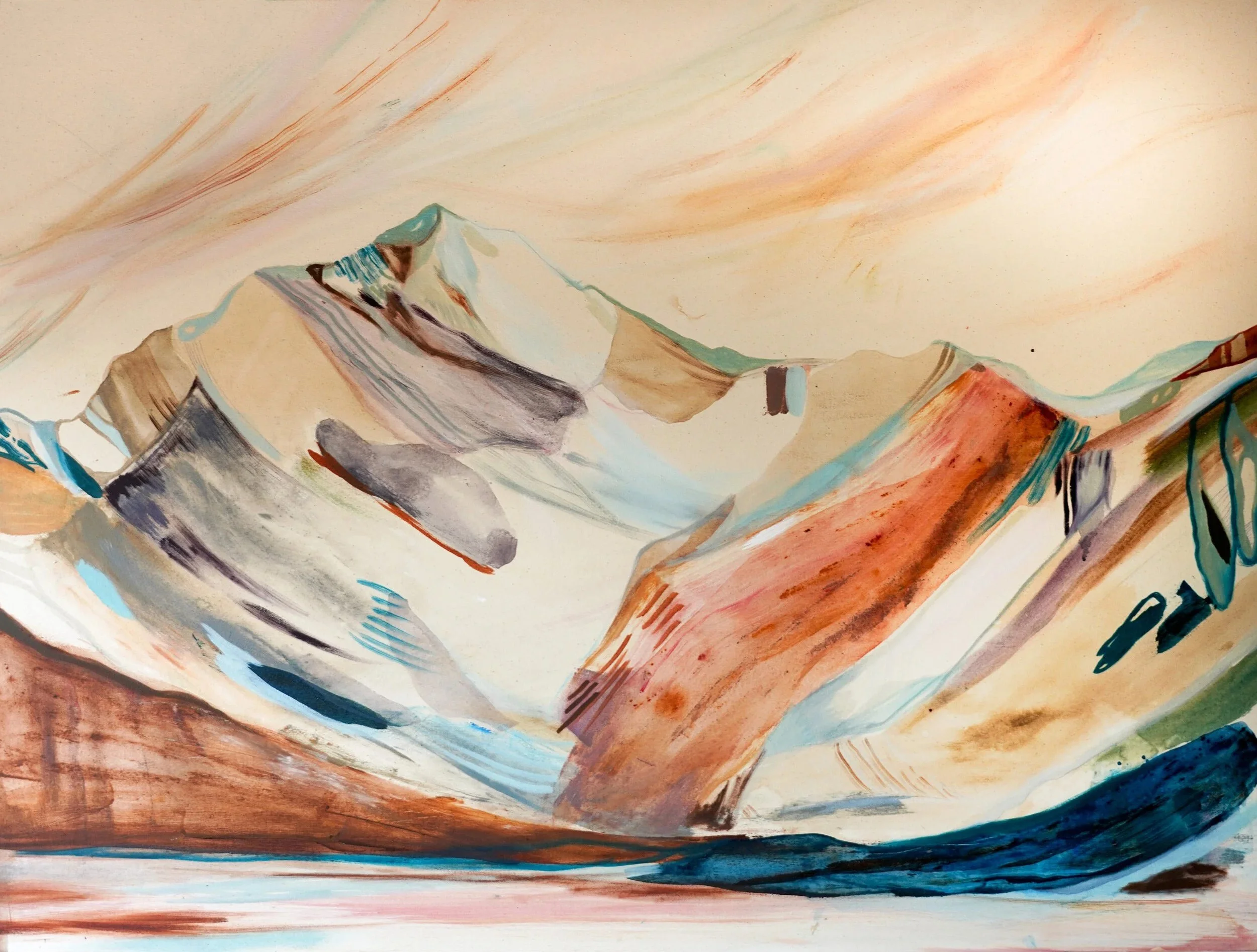 'The Water' Oil and Acrylic on Canvas, 2021, 40x60''  Sold