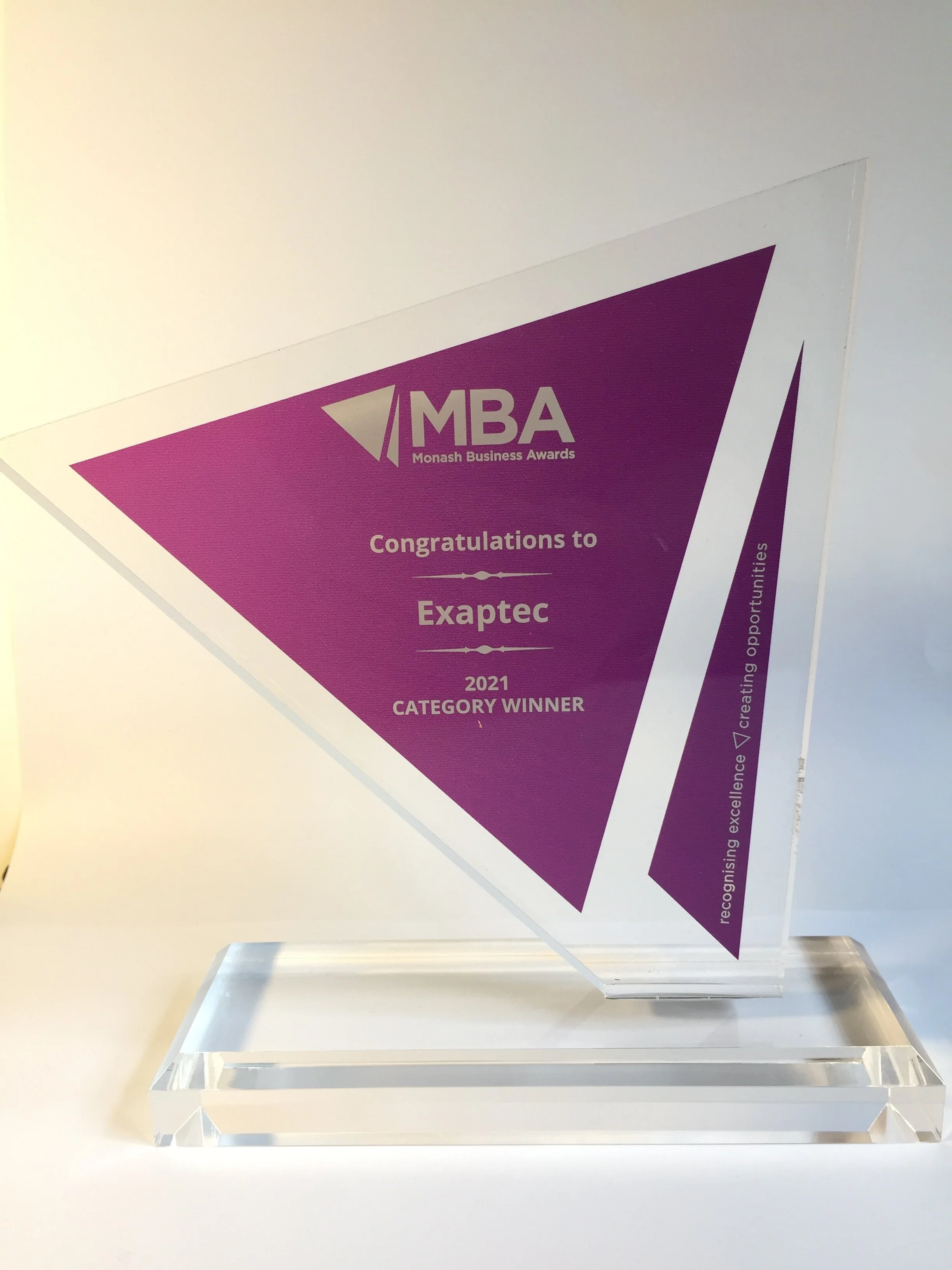 Exaptec wins the Innovation &amp; Technology Category Award 2021, Monash Business Awards!