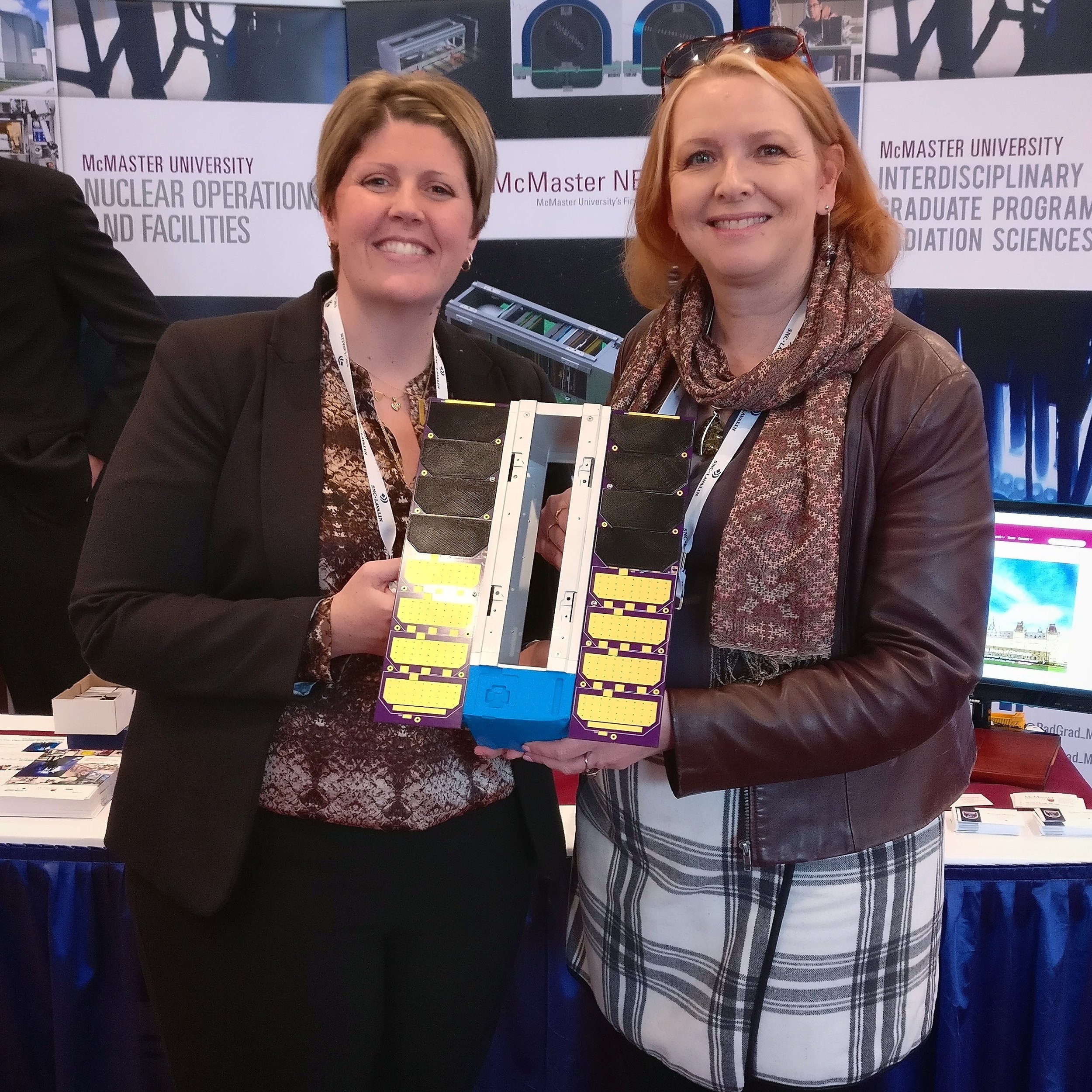  Dr. Karin Stephenson, Manager Commercial Operations at McMaster Nuclear Reactor, and Dr. Fiona McNeill, Director of Radiation Sciences Graduate Program at McMaster University 