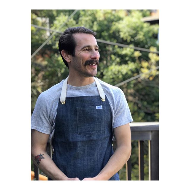 Sample aprons for the opening of @gozu.sf made in our classic 9oz Italian Chambray w/cotton straps. Congratulations chef @chef_zimmerman