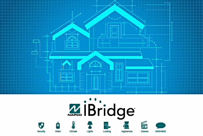 iBridge Connected Home is an optional online remote service to add-on to your Napco security system. Add the iBridge zRemote Module or cellular StarLink Connect Radio to your security system and enable it to be controlled on site with an optional 7”