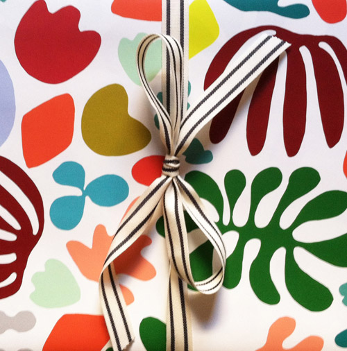 Simply Gifted: Wrapping paper from Kate Zaremba Company.