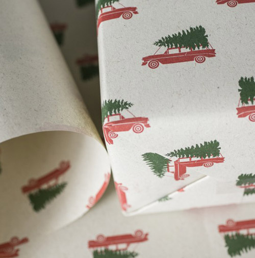 Simply Gifted: Wrapping paper from Smock Paper. Simply Gifted: Wrapping paper from Clap Clap Design.