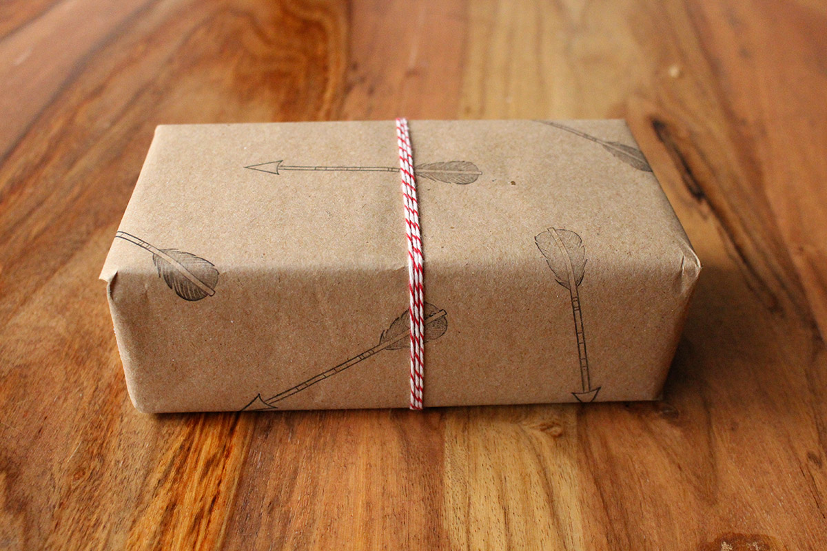 Simply Gifted: Easy gift wrapping idea using brown paper, stamps and string!