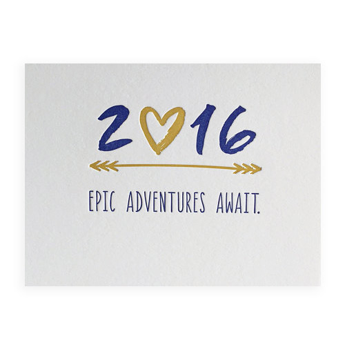 Simply Gifted: Happy New Year card by DeLuce Design Letterpress.