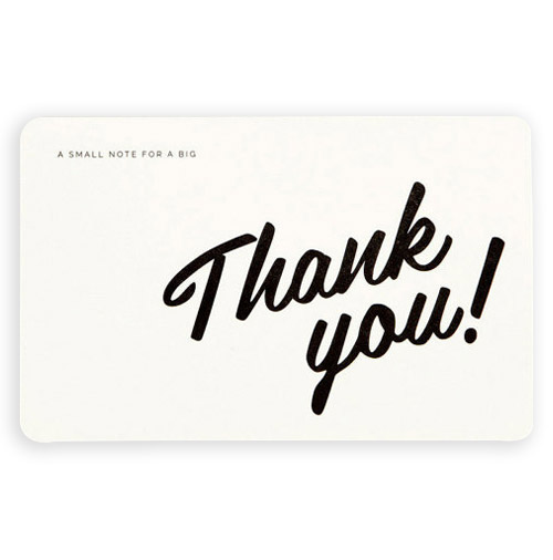 Simply Gifted: Thank You Postcard set by The Weekend Press Shop.