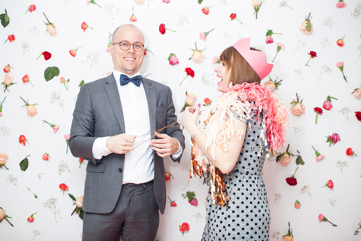 Chris and I at the Valentine's Day Photo Booth.
