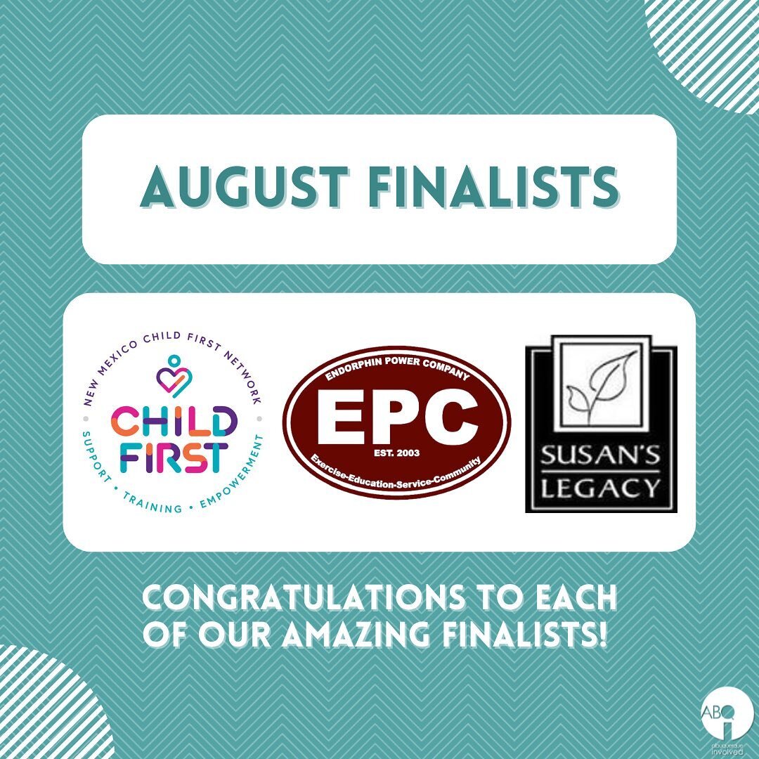 Congratulations to the organizations up for the August grants:
@nmchildfirst
Endorphin Power Company
Susan’s Legacy
Please be on the lookout on our social media for more information about each as well as their Instagram live interviews.
Re