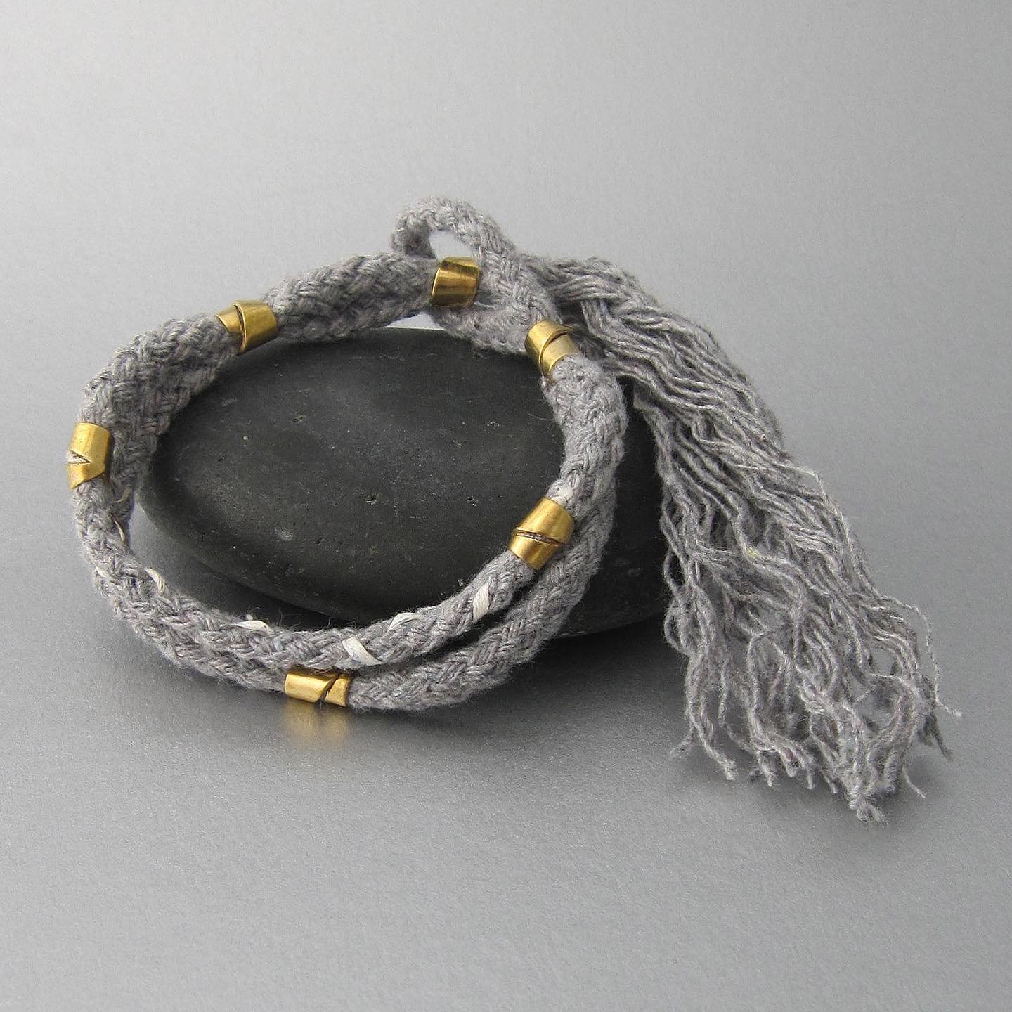 A sustainable piece &ndash; perfect for Fall - from my handmade textile collection: the &ldquo;bacone da seta molle bracelet&rdquo;, inspired by a gold silkworm. These organic-looking, adjustable, unisex, and unique  bracelets, available in different