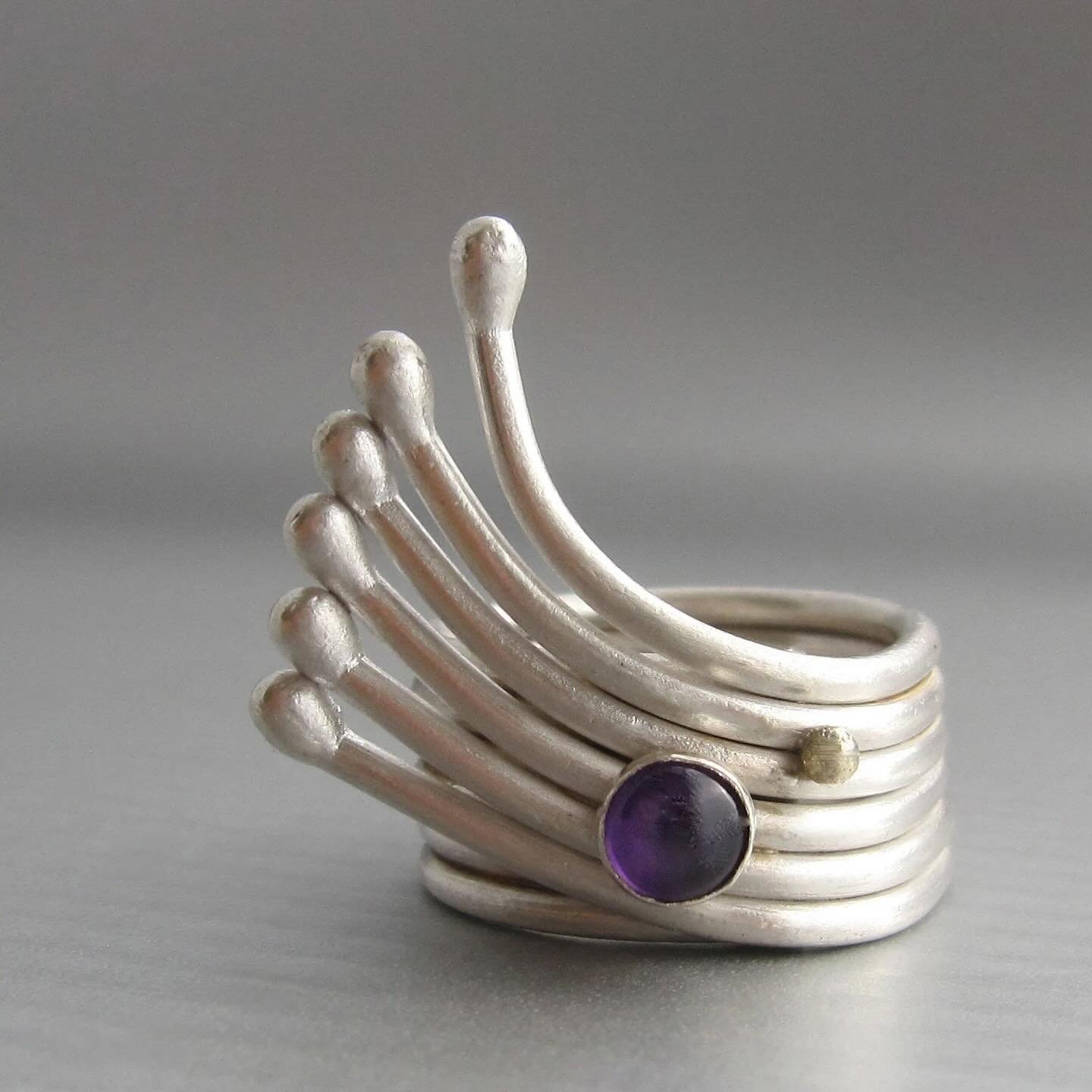 ✨ Just dropped: the Ali Ring &mdash; a distinctive piece now live in my shop. Inspired by the mesmerizing feathers of a peacock, this handcrafted ring features reclaimed sterling silver, 18k gold, and a stunning 20-carat amethyst. 🦚
Available here: 