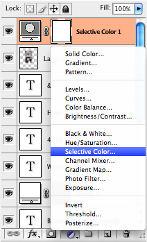 SELECTIVE COLOR. I do this just to make the black a little darker.