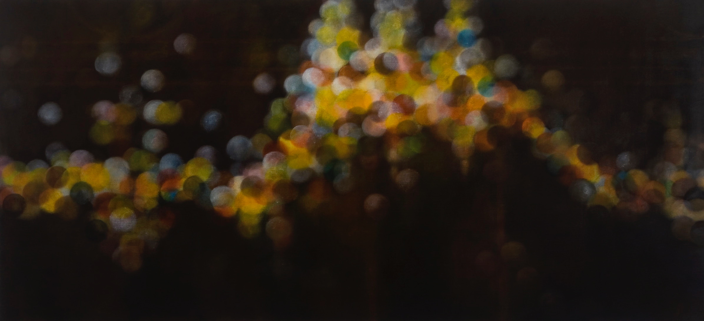  Lampes, 2008, oil on linen, 92x200cm 