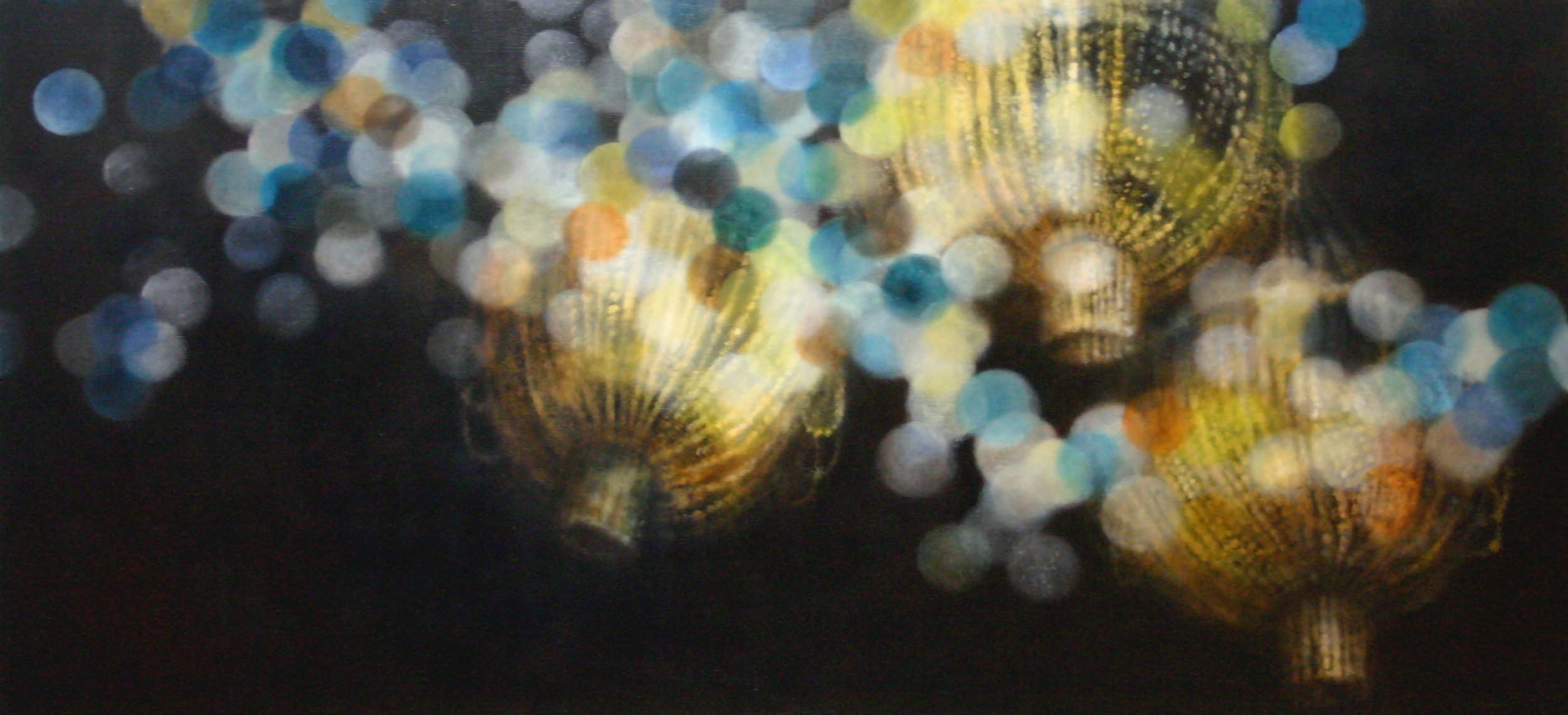  Lanternes, 2008, oil on linen, 92x200cm 