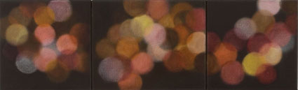  La lumière artificielle éclairage rouge, 2006/07, oil on linen, 31x 100cm (tritych) 