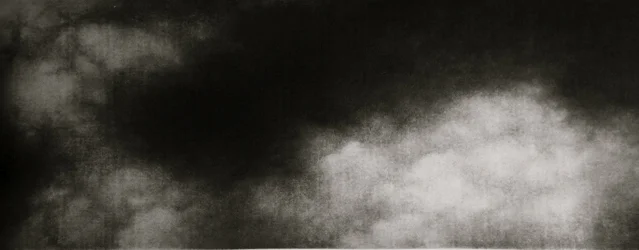 Surrender II, 2003 charcoal on paper 100x250cm