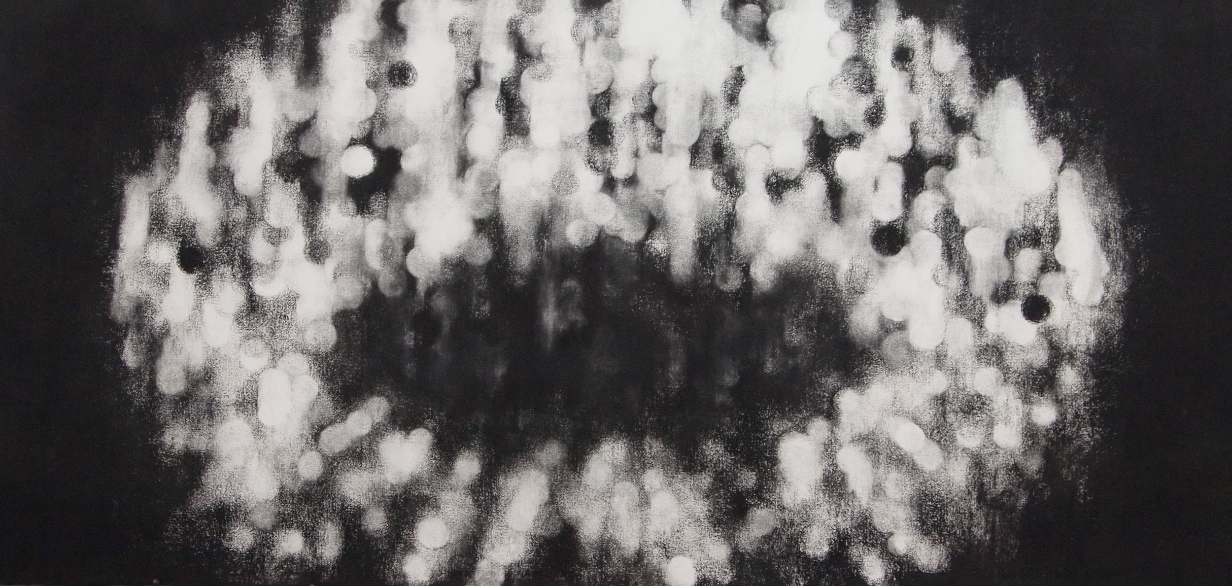 Lumiere, 2010 charcoal on paper 114x238cm