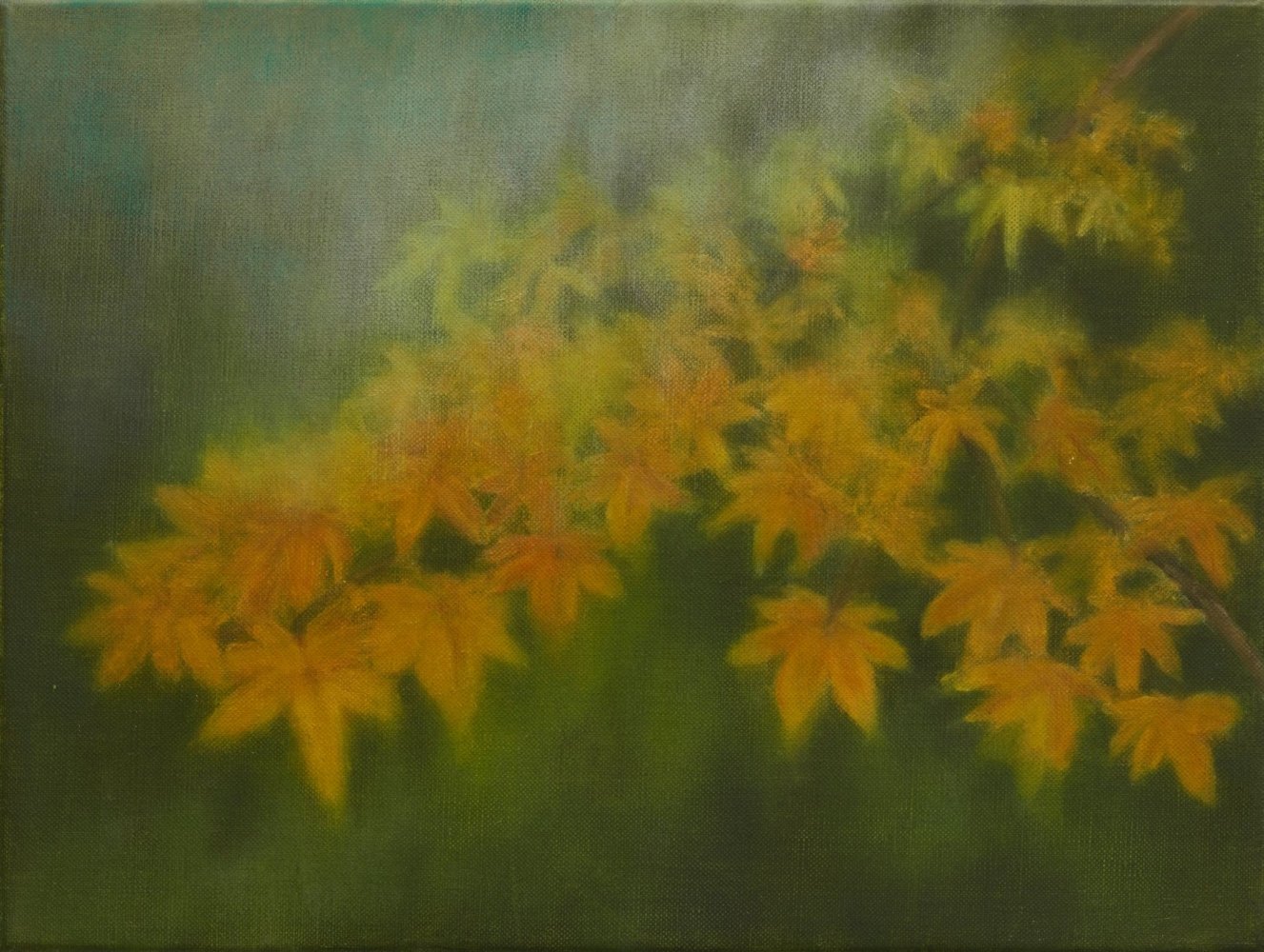 Golden maple, 2022, 31x41cm, oil on linen