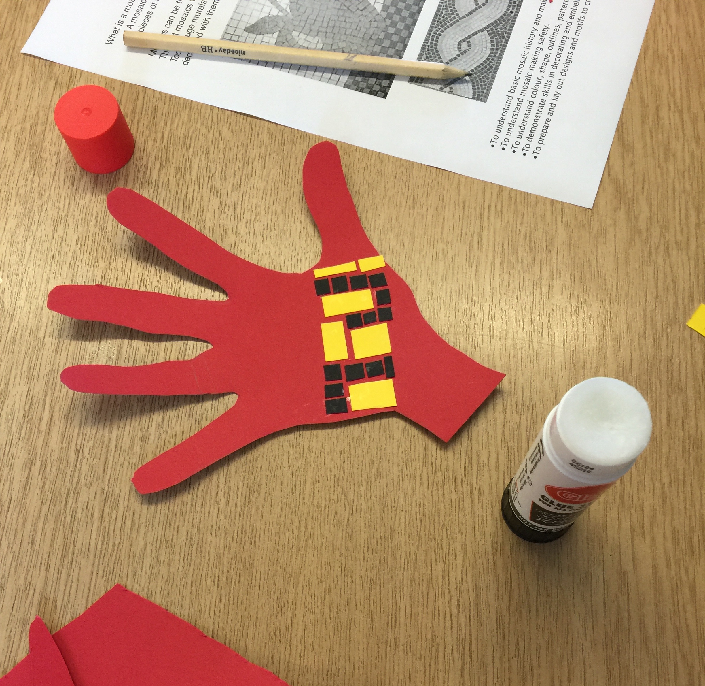 Week 1 - making hand mosaic
