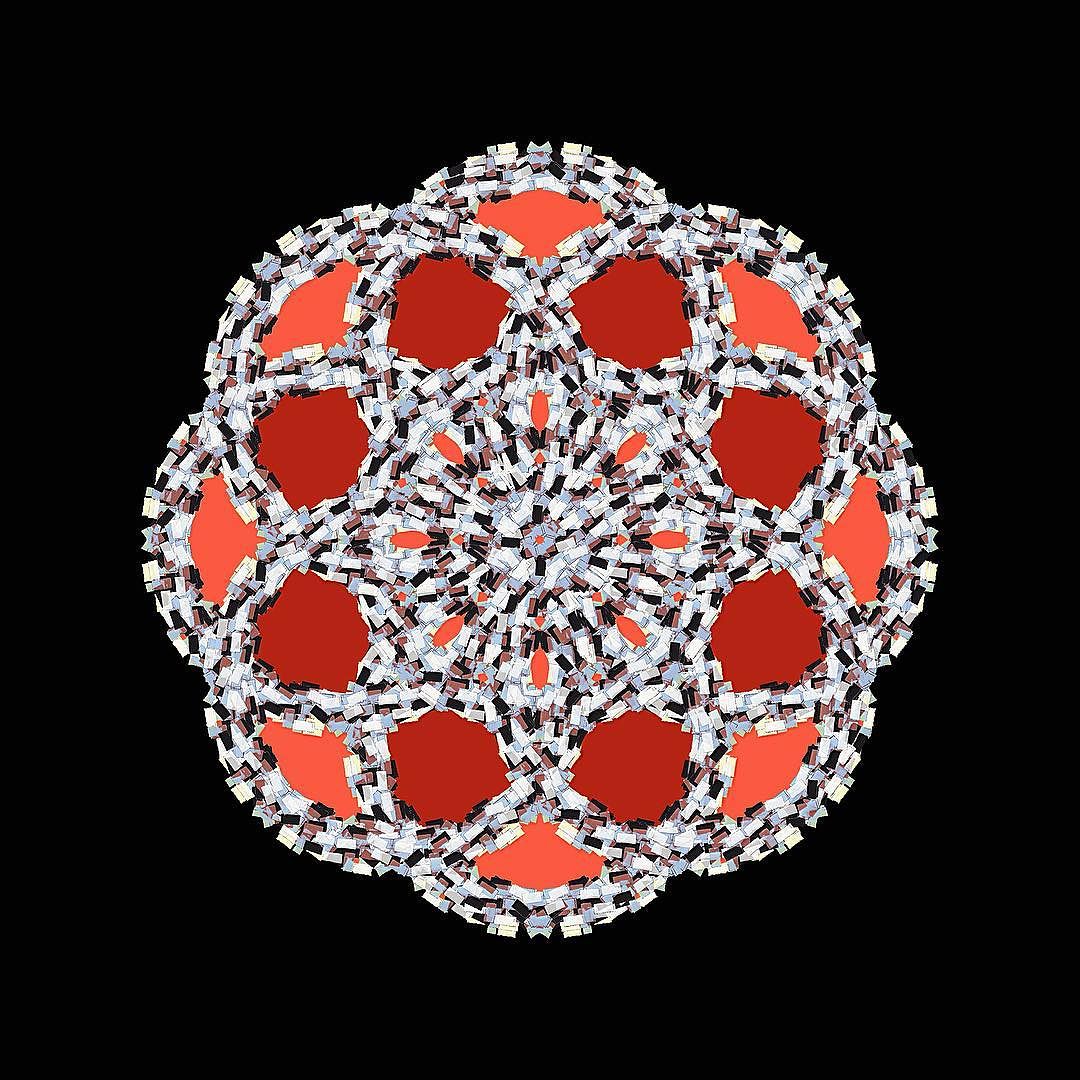 A print I made from imprints left from handmaking beads and images of quince pectin and jelly.