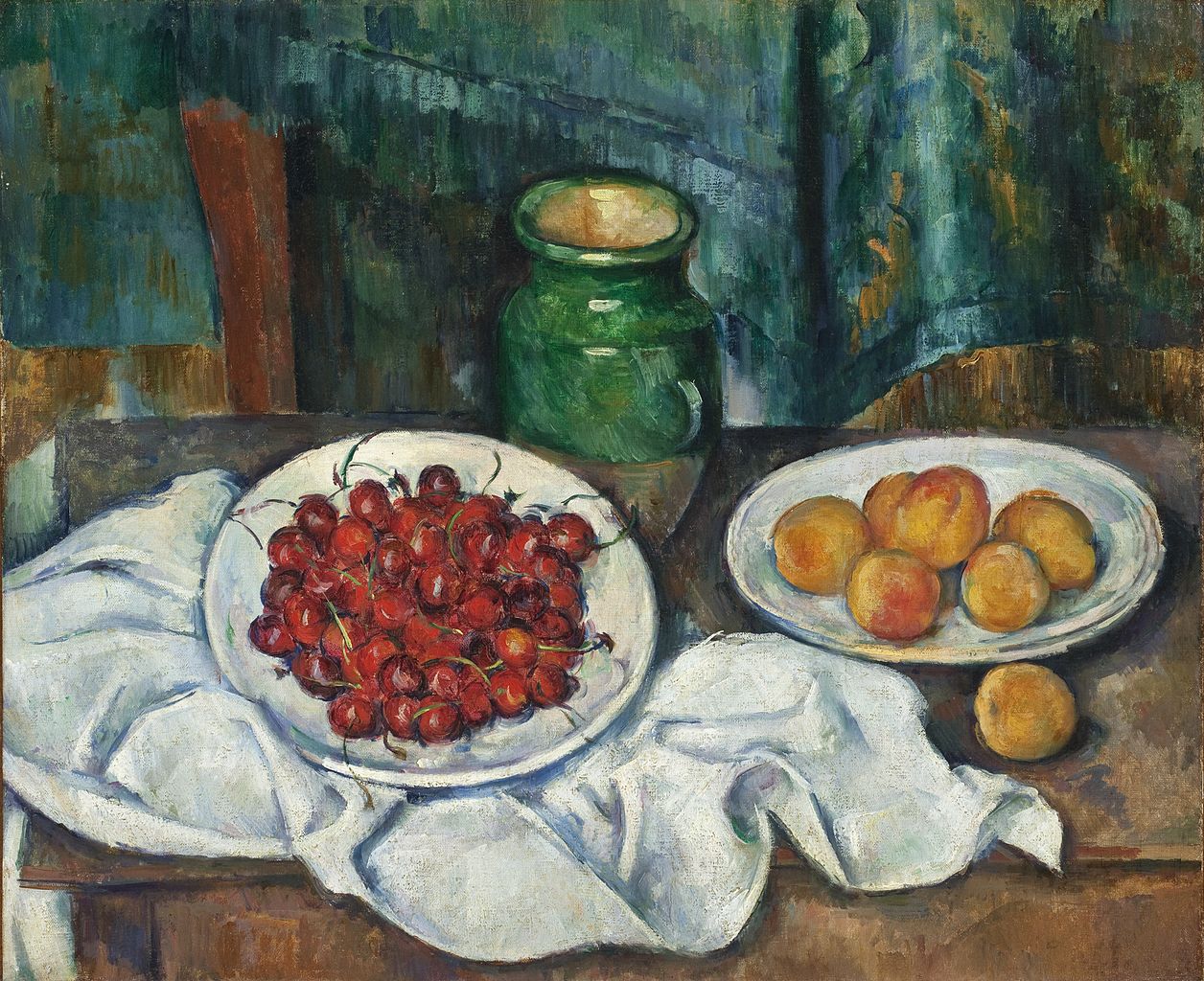 Paul Cezanne - Still Life with Cherries and Peaches, 1885-1887.